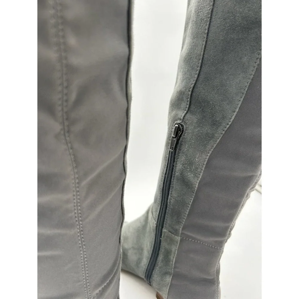Banana Republic Boots‎ Women's Size 7M Gray Suede Leather Over-The-Knee Tall